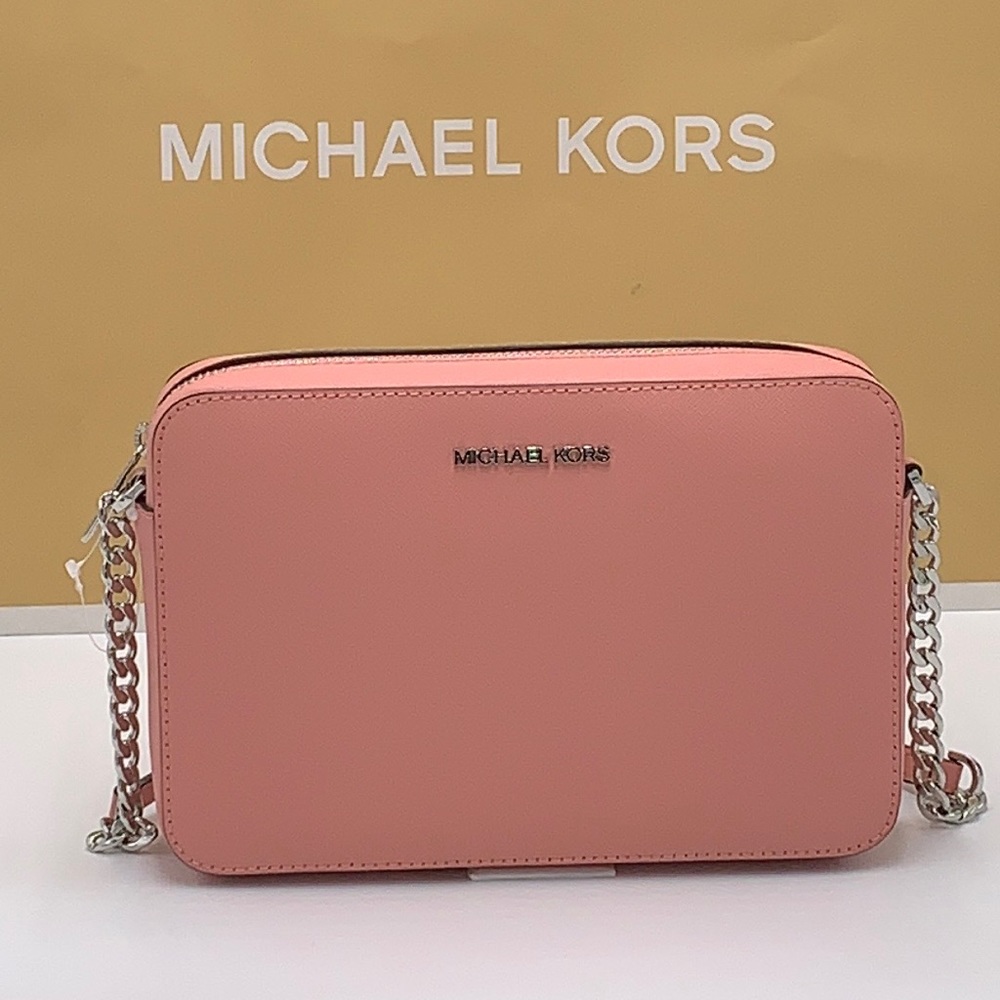 Michael Kors Jet Set Item Large East West Zip Crossbody Leather Primrose 
NWT - Picture 2 of 16